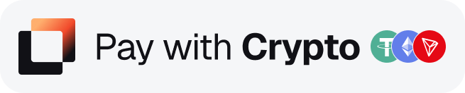 Pay with Crypto — Tether, Ethereum, Tron